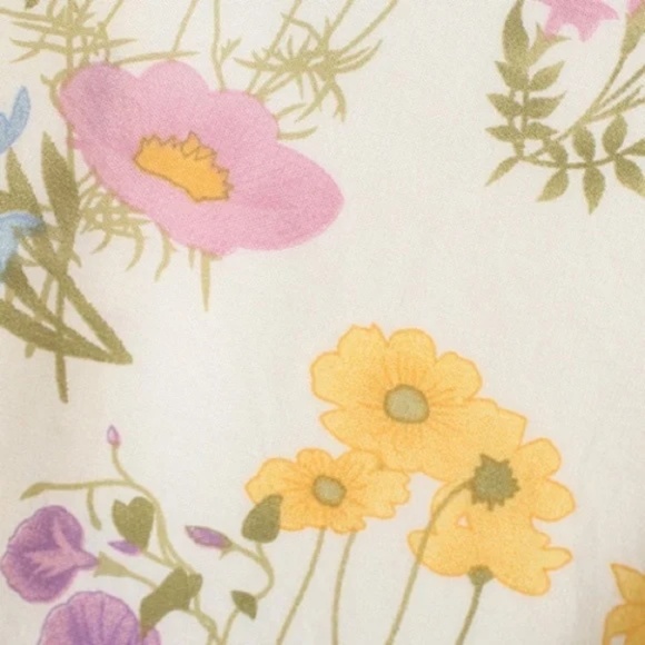 Spring Meadows Boho Floral Short Open Kimono Wrap - Picture 6 of 6